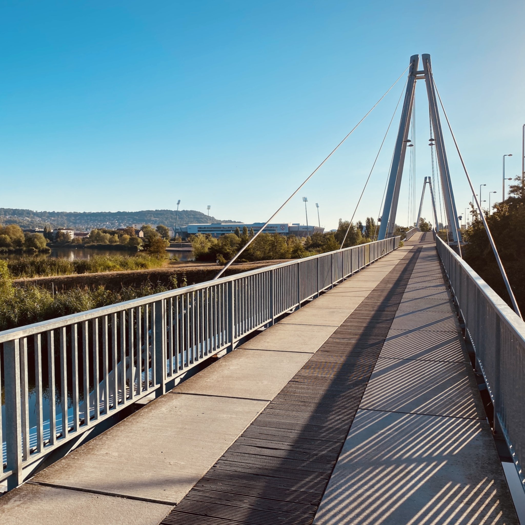Pont piéton au dessus de la Meurthe